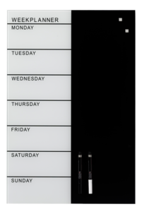 Magnetisk glastavla Veckoplan