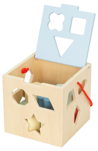 Palikkalaatikko puuta, 13 osaa, yli 1-vuotiaille
