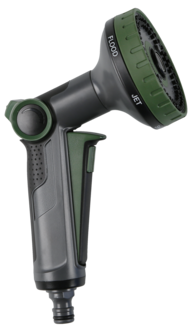 Sprøytepistol med seks strålemønstre