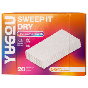 Yugou Sweep It Dry tørrmopper til Yugou gulvmopp, 20-pakning