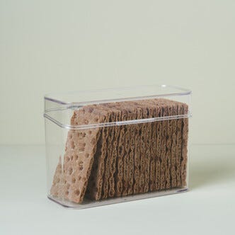 Brødboks i plast til knekkebrød, 20 x 9 x 14 cm