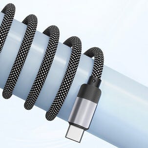 Kangaspäällysteinen USB-C - USB-C Latausjohto 1 m, magneettinen