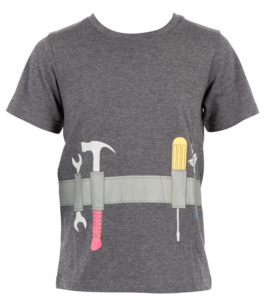 Lasten t-paita Tool Belt harmaa