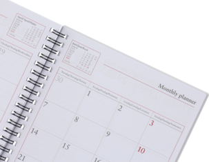 Ukekalender 2025 / 2026 A5, spiralinnbundet