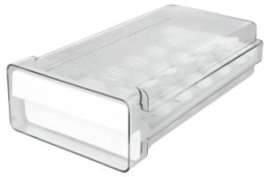 Utdragbar äggförvaring för 18 ägg, kylskåpsförvaring