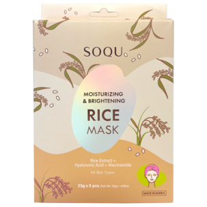 SOQU K-beauty koreansk mask, ansiktsmask, 5-pack