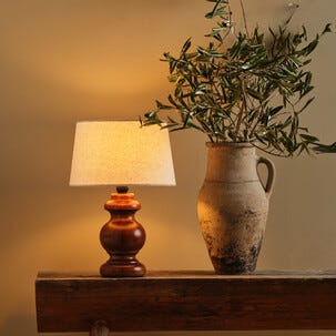 Thora bordslampa trä, 32,5 cm, Northlight