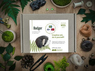 Agna Wool Art Kit Huovutustyö mäyrä, 10 cm