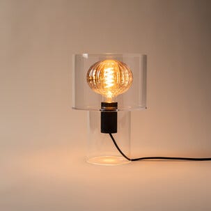 Northlight Kiara bordlampe i transparent akryl, 28 cm