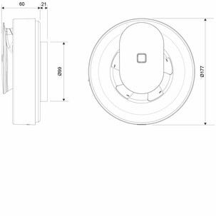 Pax Calima badrumsfläkt fuktstyrd, för vägg och tak