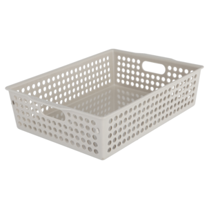 Förvaringskorgar plast med handtag,  3-pack