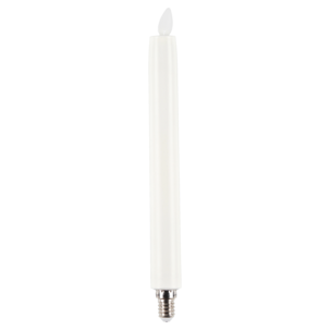 Kruunukynttilä LED E14 25 cm valkoinen, 2 kpl