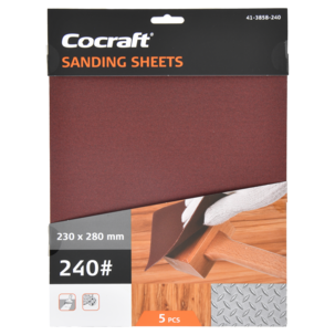 Cocraft slippapper trä och metall, 230 x 280 mm, 5-pack