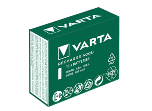 Varta Power laddningsbara AAA/HR03-batterier, 10-pack