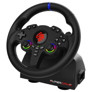 Superdrive 220 RS-5 gamingratt og pedaler, PS5 datamaskin