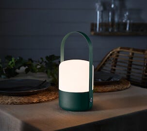 Northlight solcellelykt med hank, oppladbar, USB-C