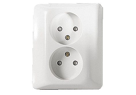 2-vägs infällt vägguttag ELKO RS