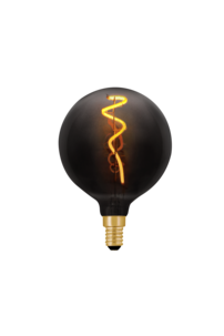 Rökfärgad globlampa LED E14 Smokey, svart, 80 mm