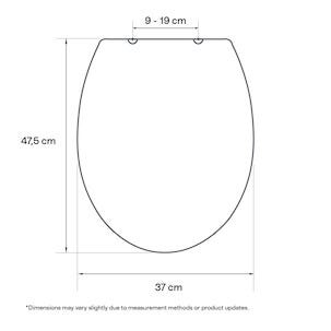 Mjukstängande toalettsits Duroplast