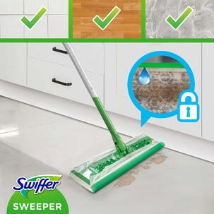 Swiffer Sweeper Startkit mopp och golvdukar, rosa