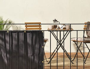 Balkongskydd tyg, vindskydd balkong, 240 x 80 cm