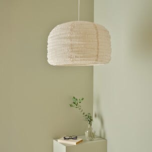 Northlight Evan lampeskjerm til taklampe, lin, hvit