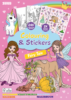 Sense Värityskirja, satumaailma, tarrat, yli 3-vuotiaille