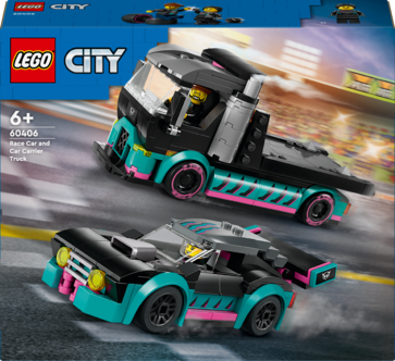 LEGO City racerbil og transporttrailer 60406, fra 6 år