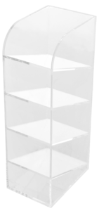 Pennestativ med flere rom, transparent plast