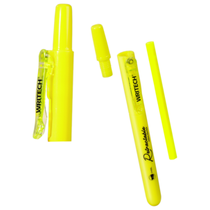 Writech överstrykningspenna infällbar spets 4 mm gul