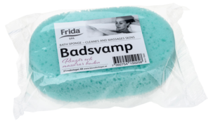 Badsvamp med skrubb för kroppen