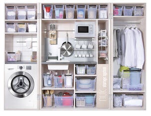 Förvaringsbox med handtag och hjul