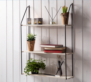 Seinähylly puu/metalli