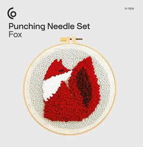 Punch Needle broderikit djurmotiv, för vuxna