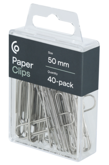 Gem 50 mm silver, 40-pack