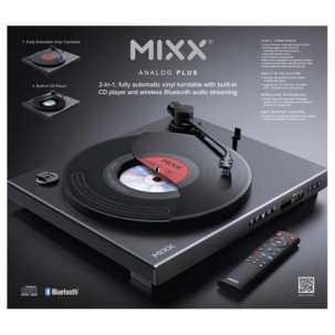 MIXX Analog Plus vinylspelare Bluetooth, CD-spelare