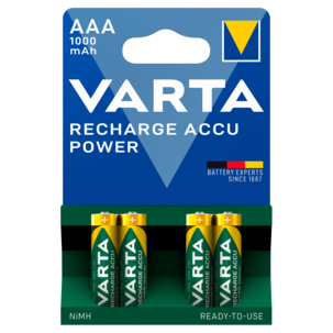 VARTA Power ladbart batteri AAA/HR03, 1000 mAh