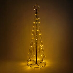 Gran med ljusslingor LED, 191 cm