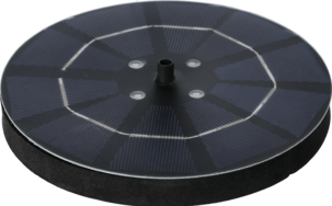 Solcellefontene med farget lys, flytende