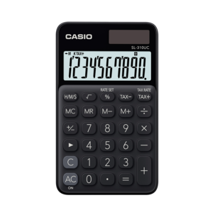 Casio SL-310UC bordsräknare, solcell och batteri