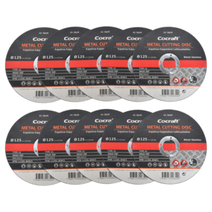 Cocraft kapskivor för vinkelslip 125 mm, metall, 10-pack