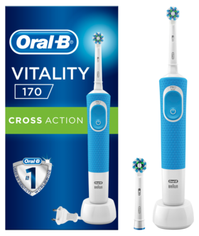 Oral-B Vitality 170 Cross Action, eltandborste med 2 borsthuvuden