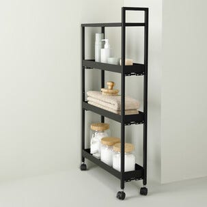 Smal rullvagn med 4 hyllplan