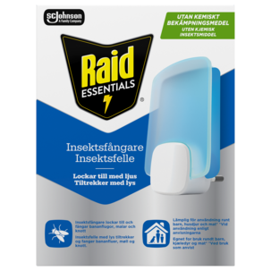 Raid Essentials elektrisk flugfångare med UV och klister