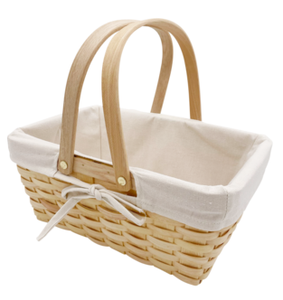 Flätad picknickkorg med avtagbart foder