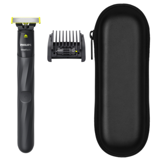 Philips OneBlade face QI1864/65 skäggtrimmer och rakhyvel, svart