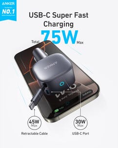 Anker Nano billaddare 75 W USB-C