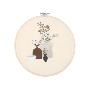 Broderikit blomsterarrangemang, 21 cm