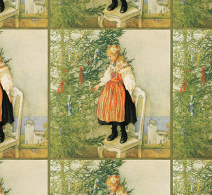 Julpapper 6 m x 70 cm, Carl Larsson