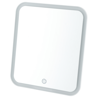 Oppladbart sminkespeil med LED, 22,8 x 19,8 cm